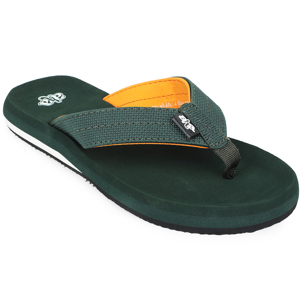 Buy A-HA Olive Green Casual Slipper For Men AGL-4 By Liberty - Main Image