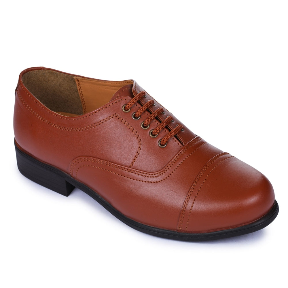 Fortune Tan Classic Oxford Shoes For Men 7168-03 By Liberty