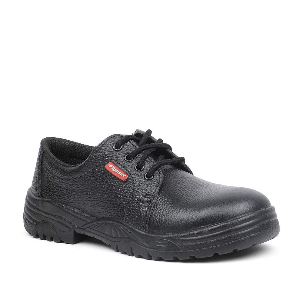 Warrior Black Steel Toe Industrial Safety Shoes for Men FIGHTER MEN By Liberty