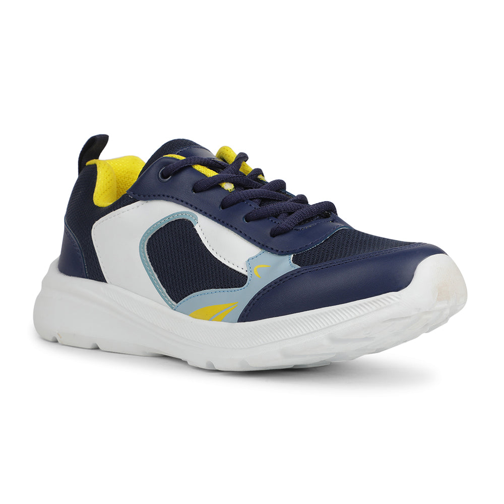 Leap7x Navy Blue Casual Lacing Shoes For Kids TRAVEL 3L By Liberty Liberty Shoes