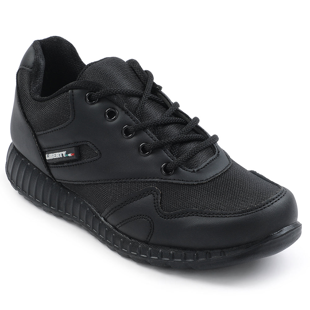 Force 10 Black Lacing Uniform School Shoes For Kids 9906-90GN By Liberty