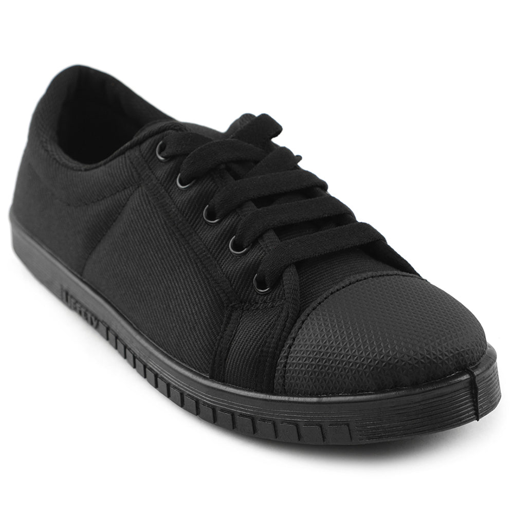 Prefect Black Lacing PT School Shoes For Kids TENIS By Liberty
