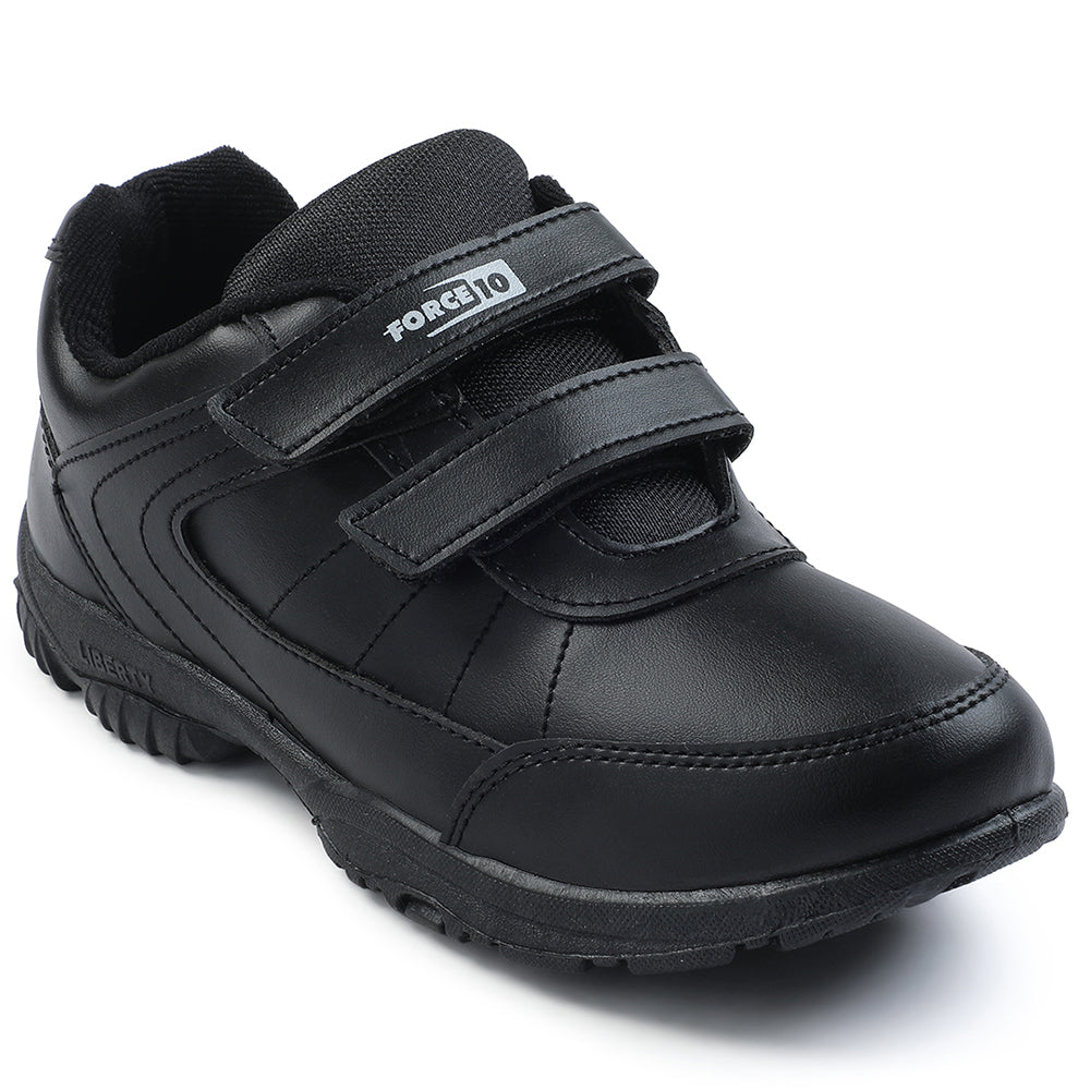 Buy Black Velcro Uniform School Shoes For Kids SCHZONE-DV