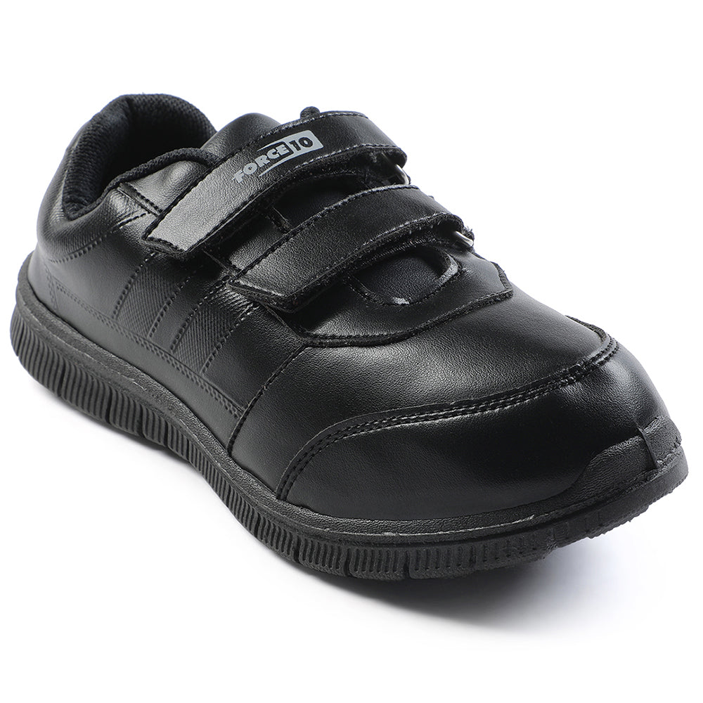 Buy Force 10 Black Non Lacing Uniform School Shoes For Kids By Liberty