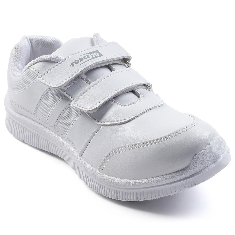 Buy Force 10 White Velcro School Shoes For Kids GOLA-SCHV