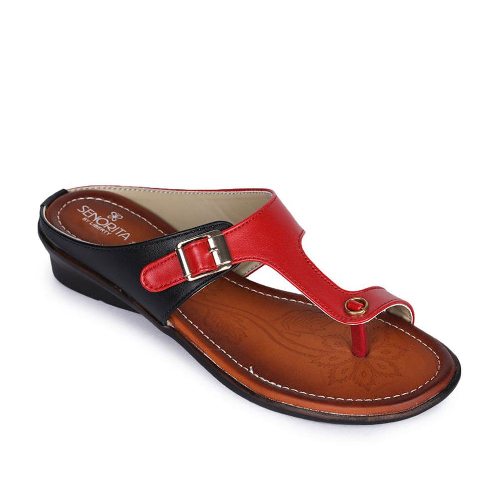 Retro Style Flat Toe Ring Slippers For Women main image 1