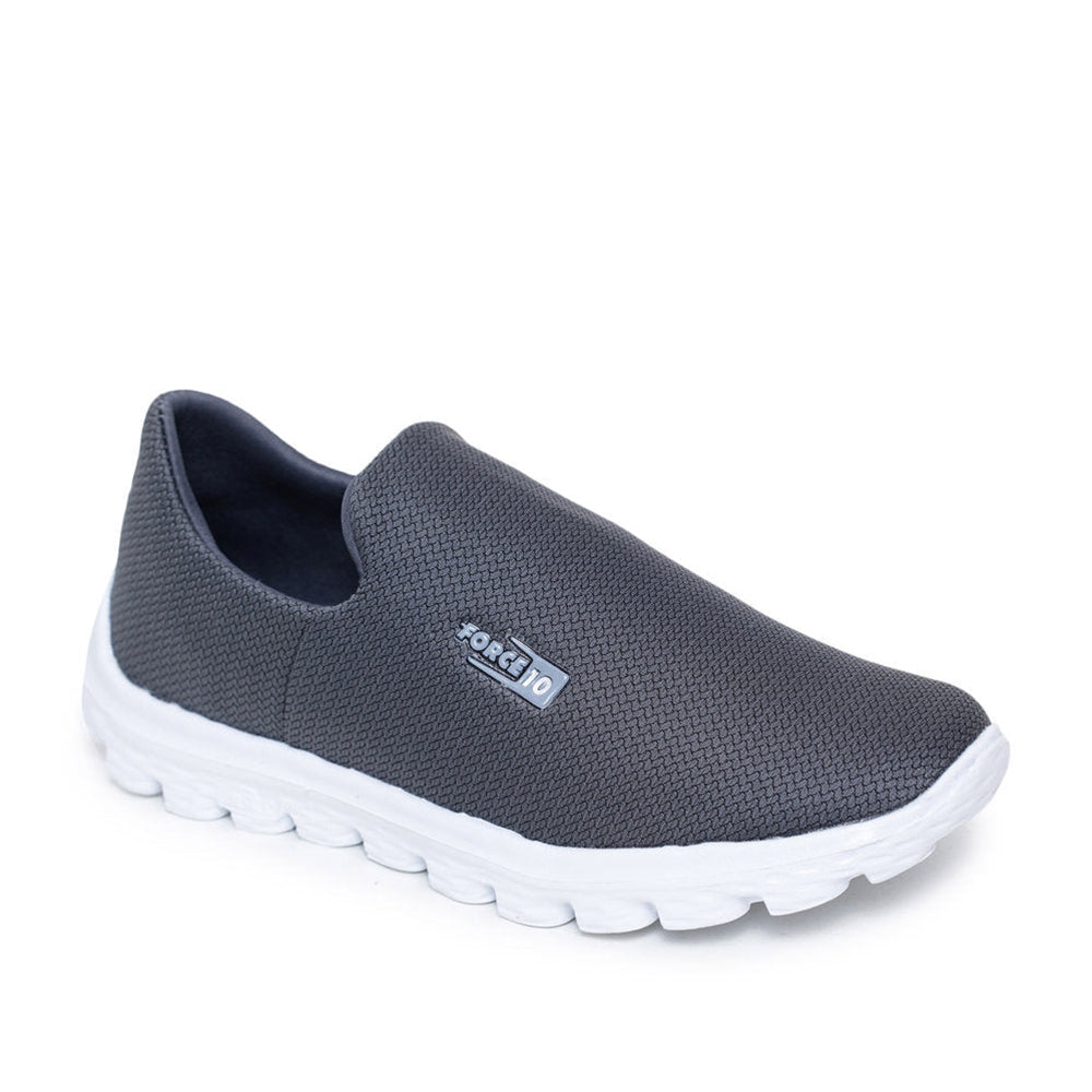 Buy Force 10 Sports Grey Slip-on Walking Shoes For Men D7-01E By