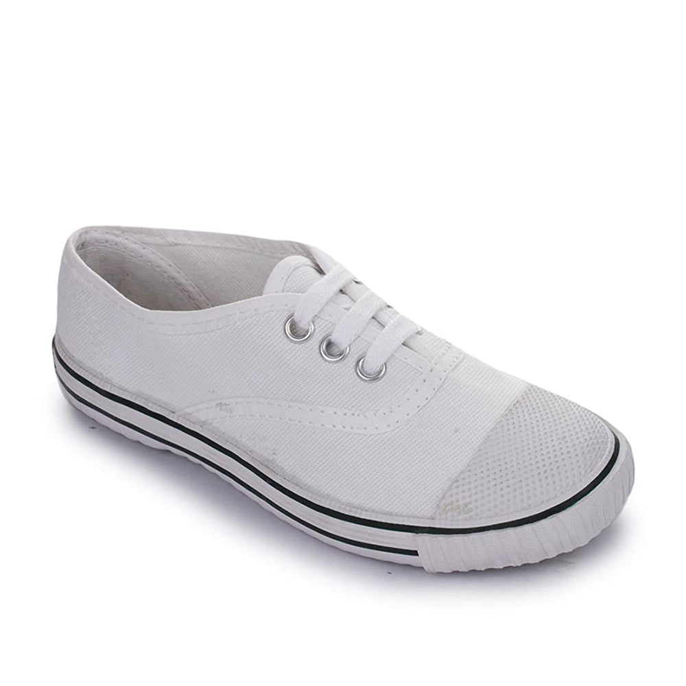 Buy Prefect (White) Lacing Solid PT School Shoes For Kids