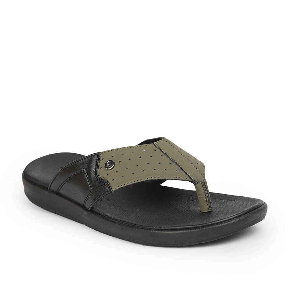 Buy Coolers Casual Olive Green Slippers/Flip-Flop For Men