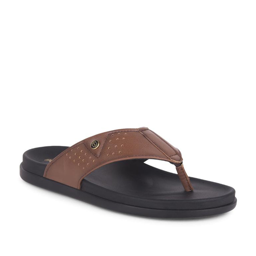 Buy Healers Casual Tan Slippers For Men LEEKS-1 By Liberty
