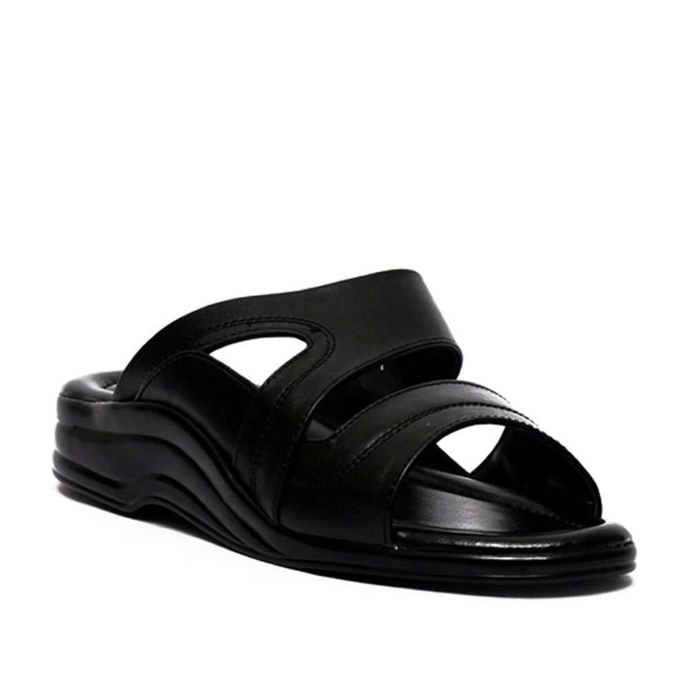 Buy Coolers Black Casual Slippers For Men 7123-143