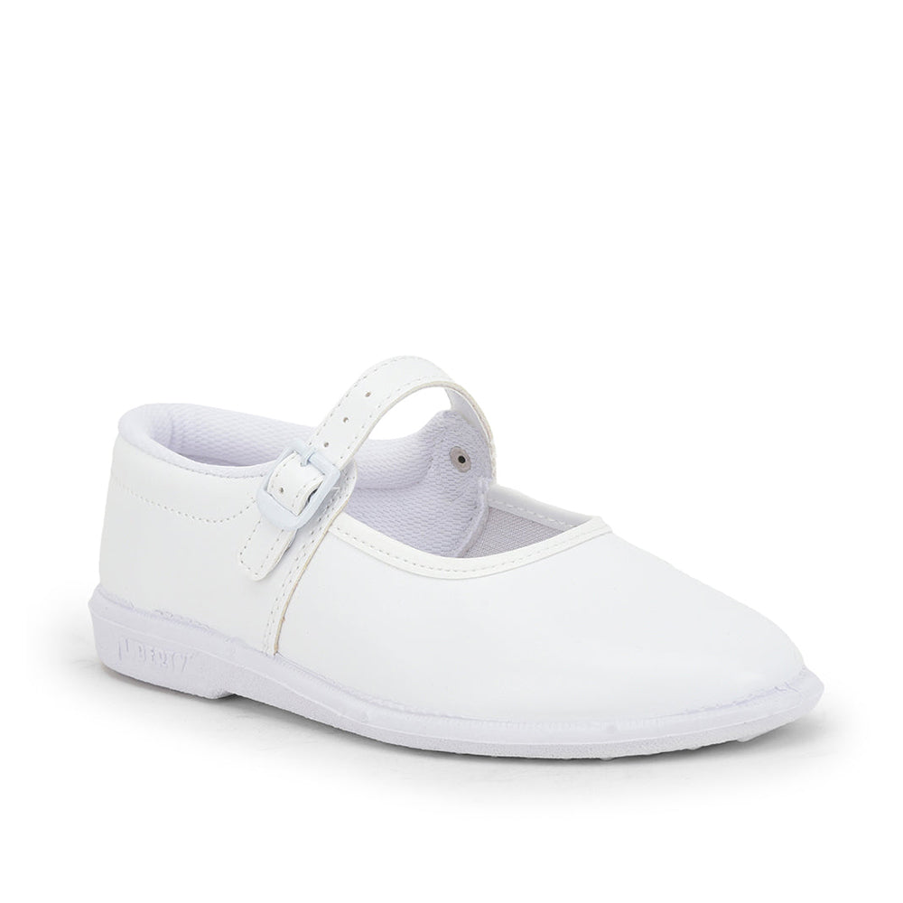Prefect White Ballerina Dress School Shoes For Kids S/GIRL (N) By Liberty