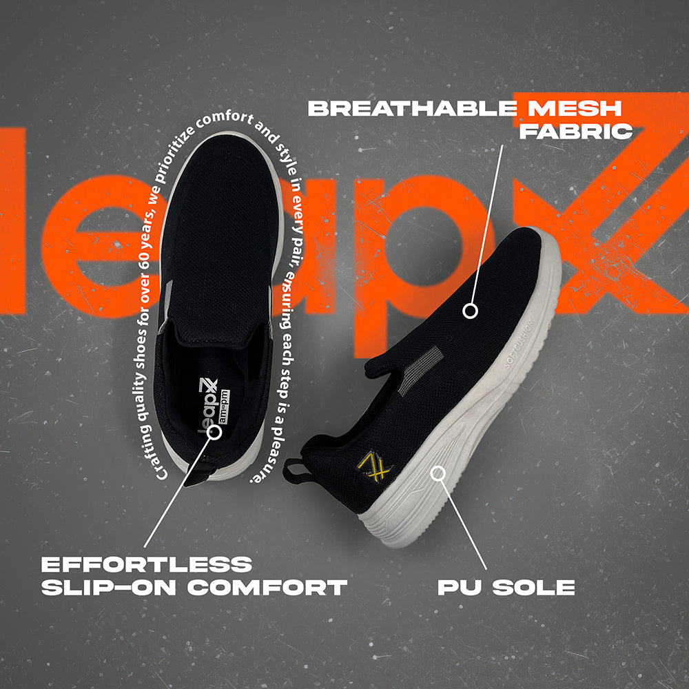 Buy Leap7x By Liberty Mens NEATHER-1E Black Sports Non Lacing Shoes