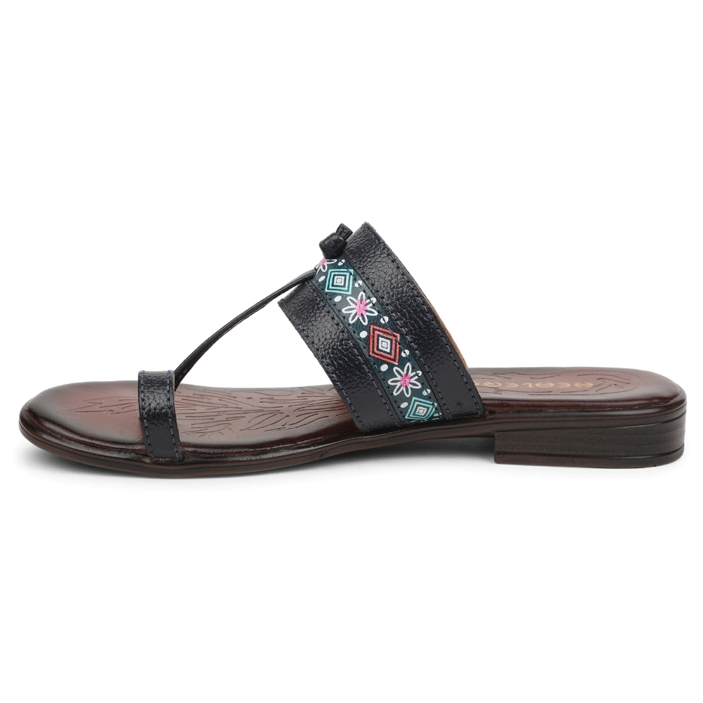 Healers Navy Blue Casual Slipper For Women TLO-106 