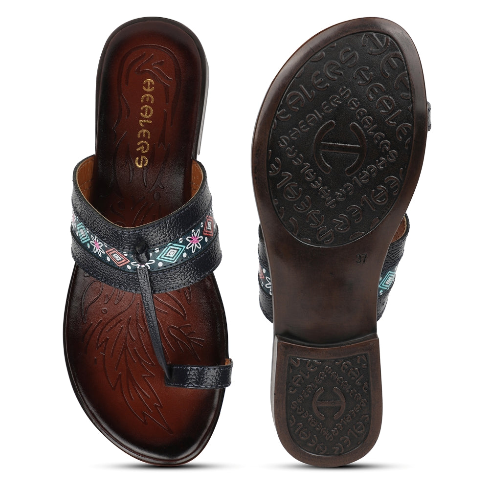 Healers Navy Blue Casual Slipper For Women TLO-106 