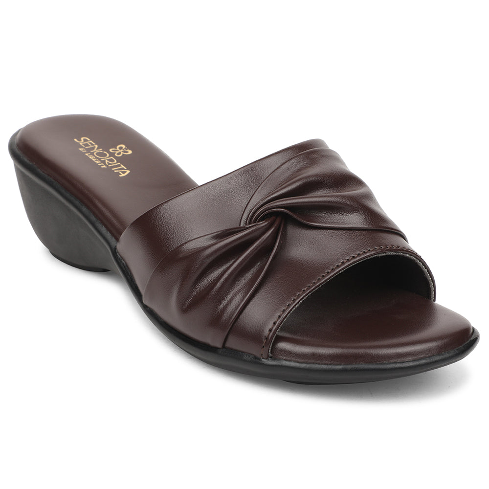Senorita Brown Casual Wedge Heel Sandal For Women JFL-37 