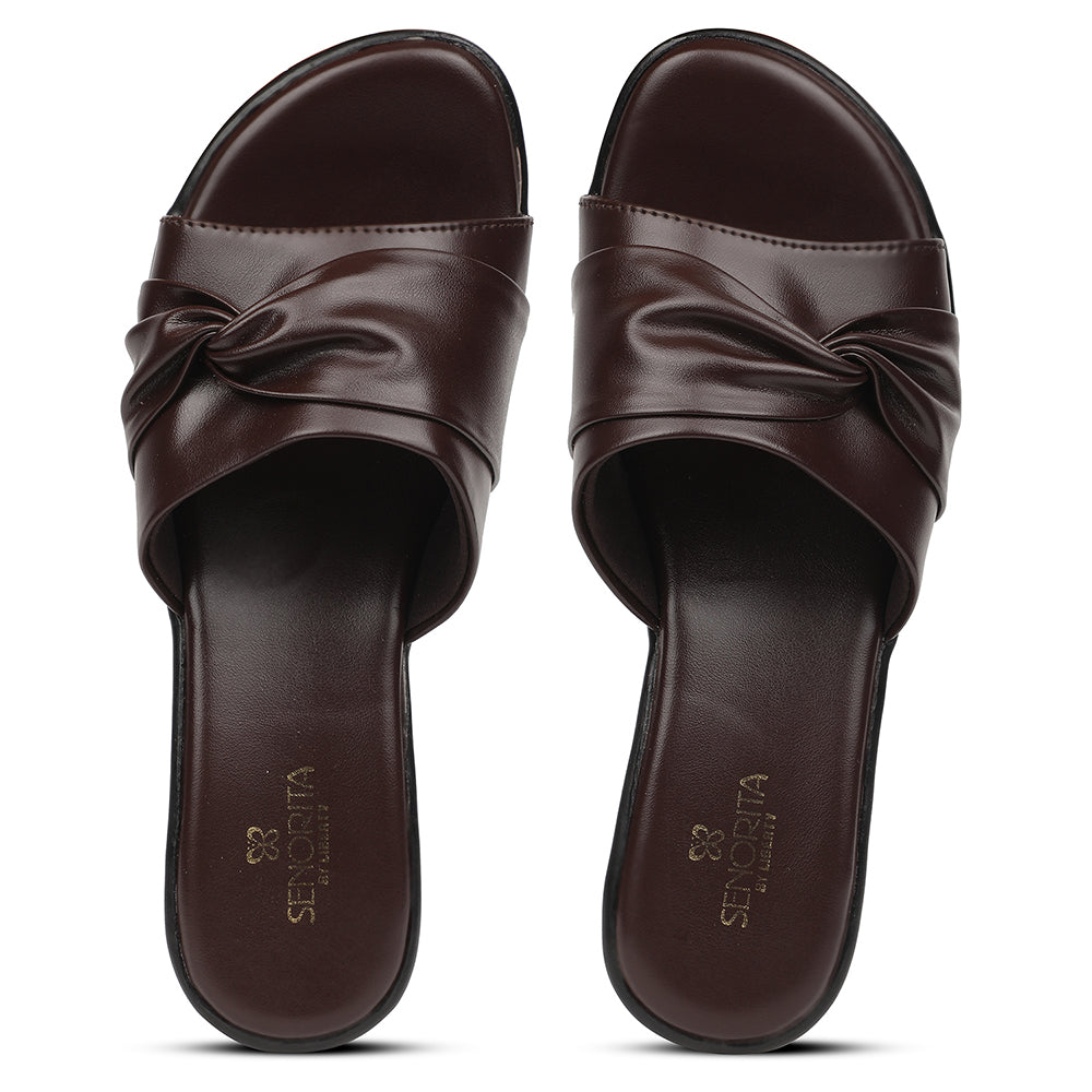 Senorita Brown Casual Wedge Heel Sandal For Women JFL-37 