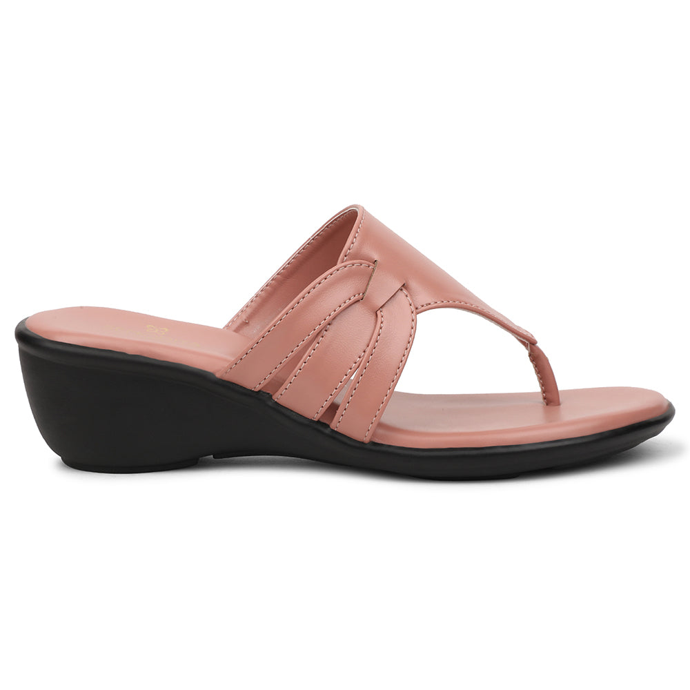 Senorita Peach Casual Wedge Heel Sandal For Women JFL-38 