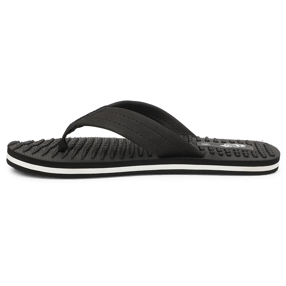 A-HA Black Casual Slipper For Men BEL-1 