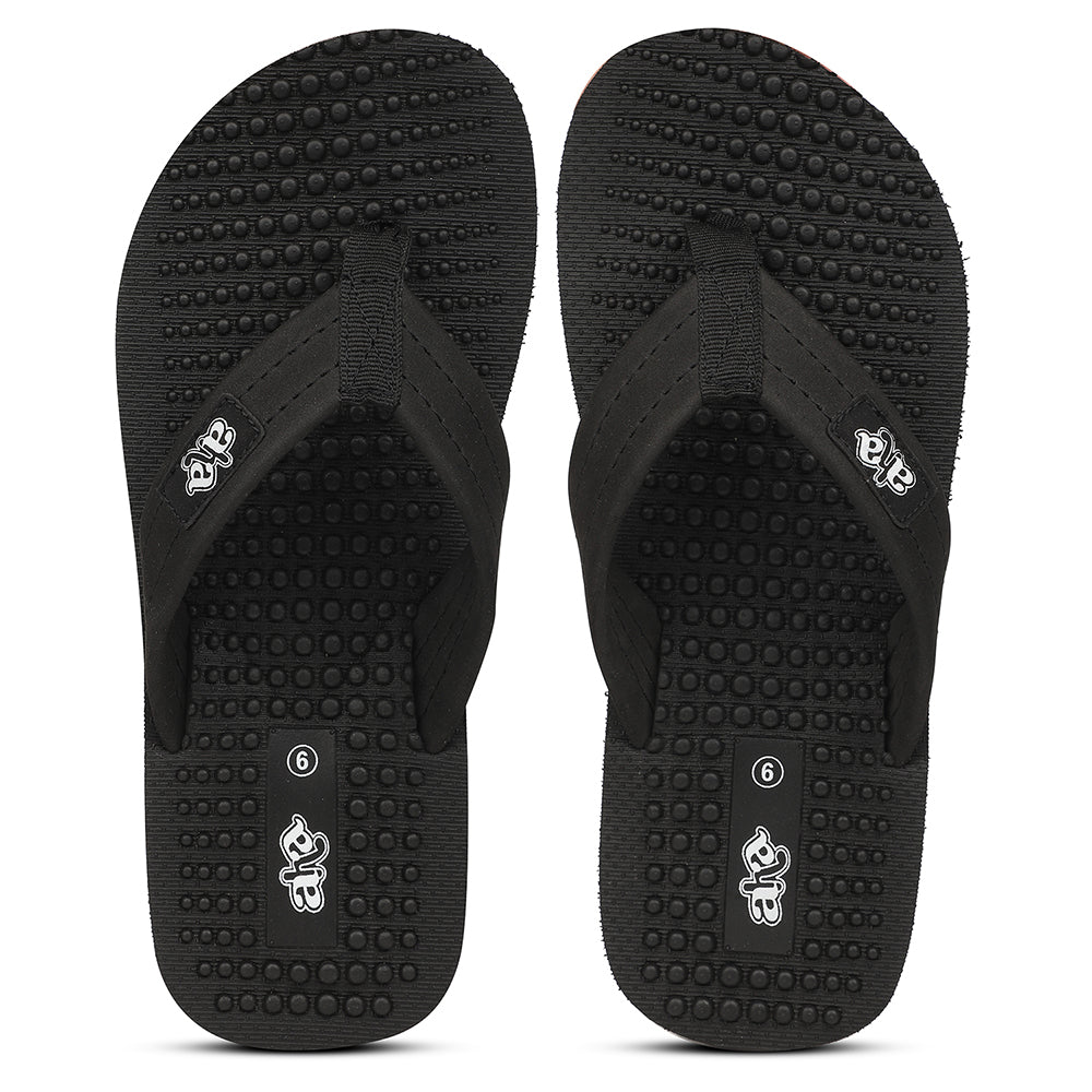 A-HA Black Casual Slipper For Men BEL-1 
