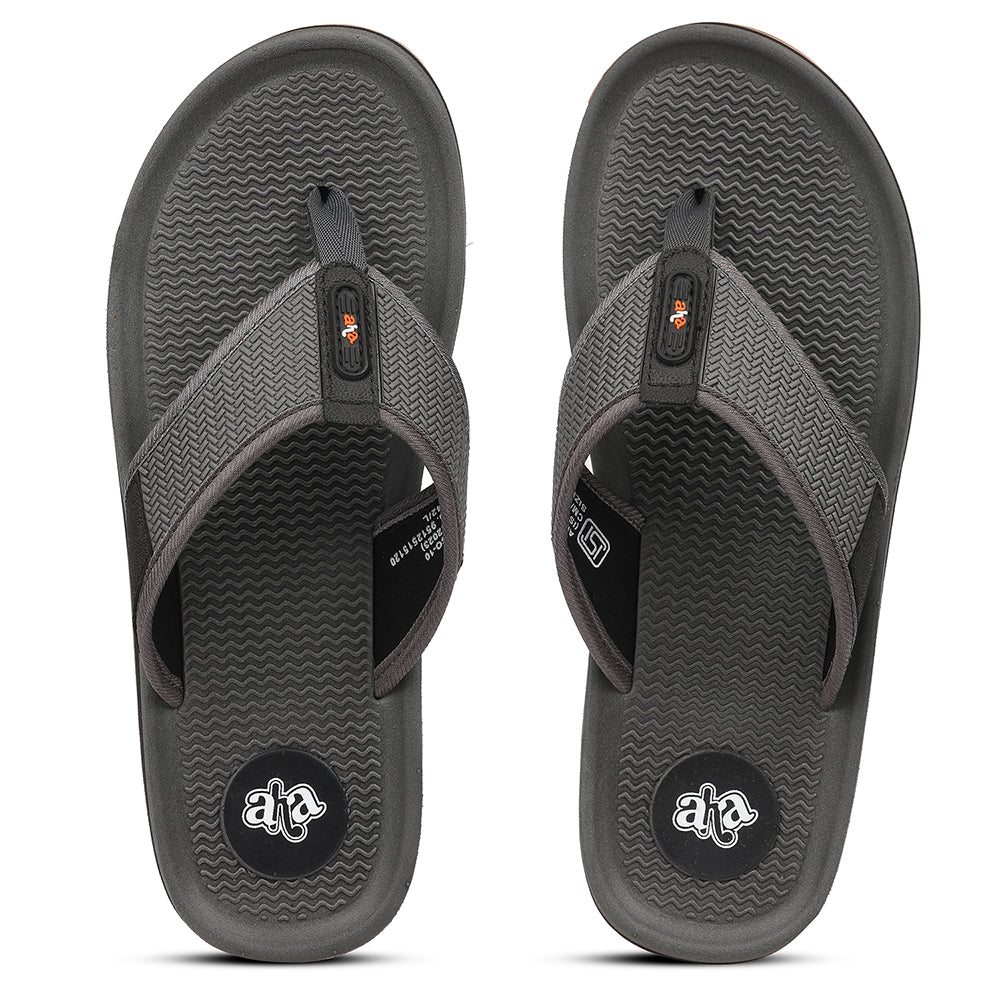 A-HA Grey Casual Slipper For Men ANCO-10 