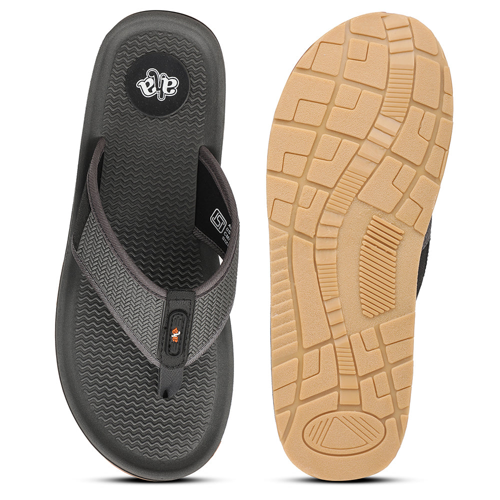 A-HA Grey Casual Slipper For Men ANCO-10 