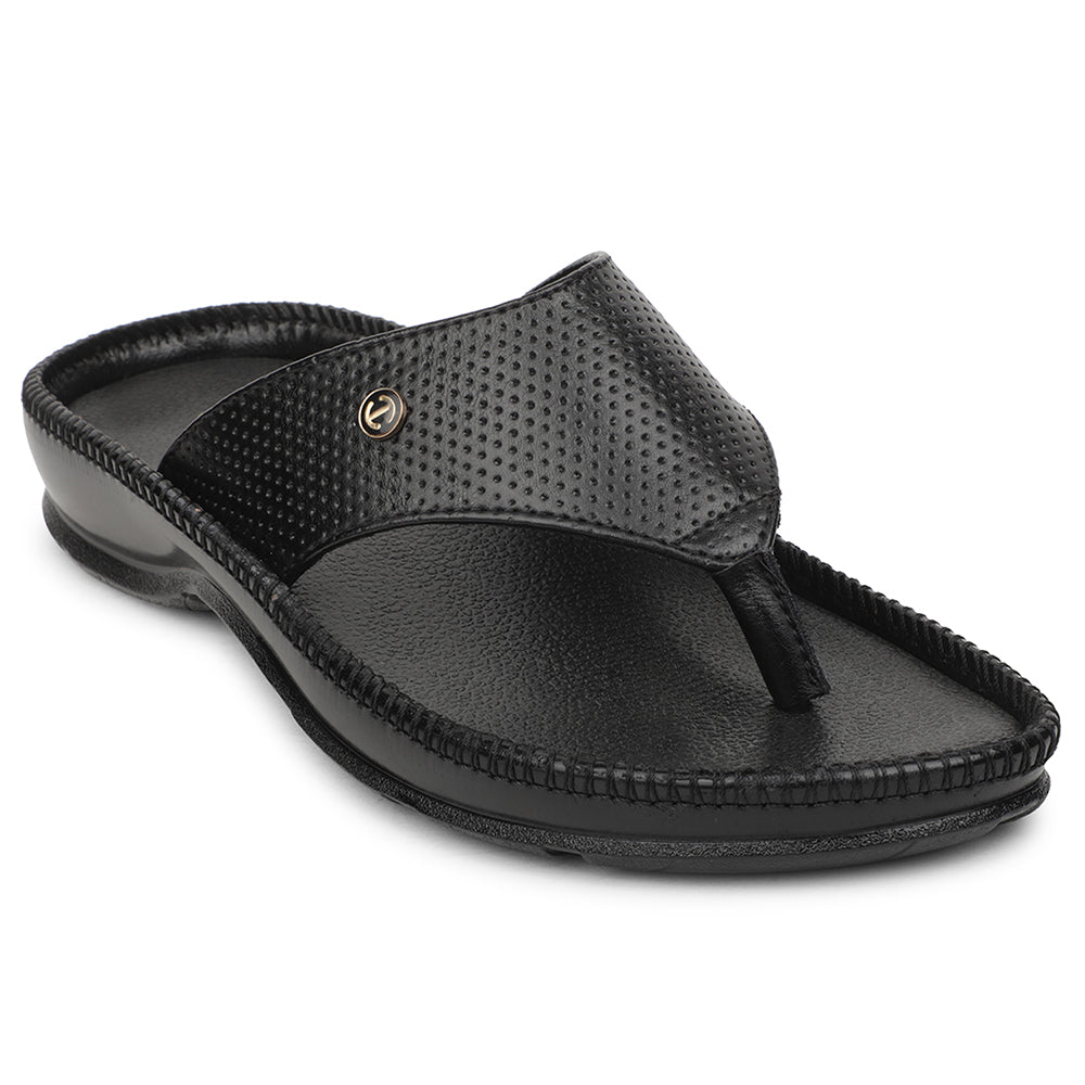 Healers Black Casual Slipper For Men CSS-25 