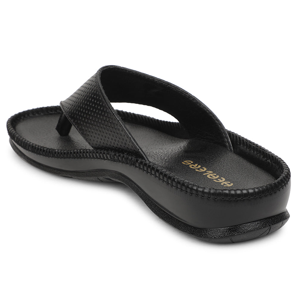 Healers Black Casual Slipper For Men CSS-25 