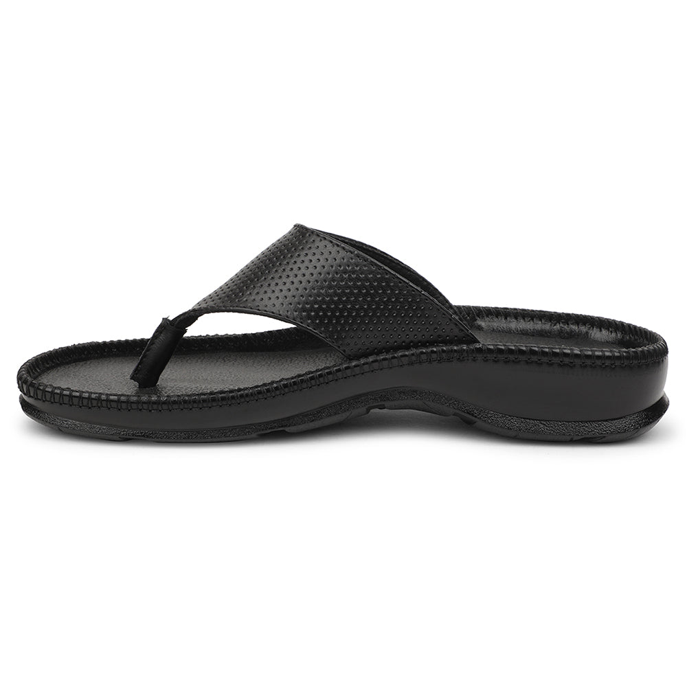 Healers Black Casual Slipper For Men CSS-25 