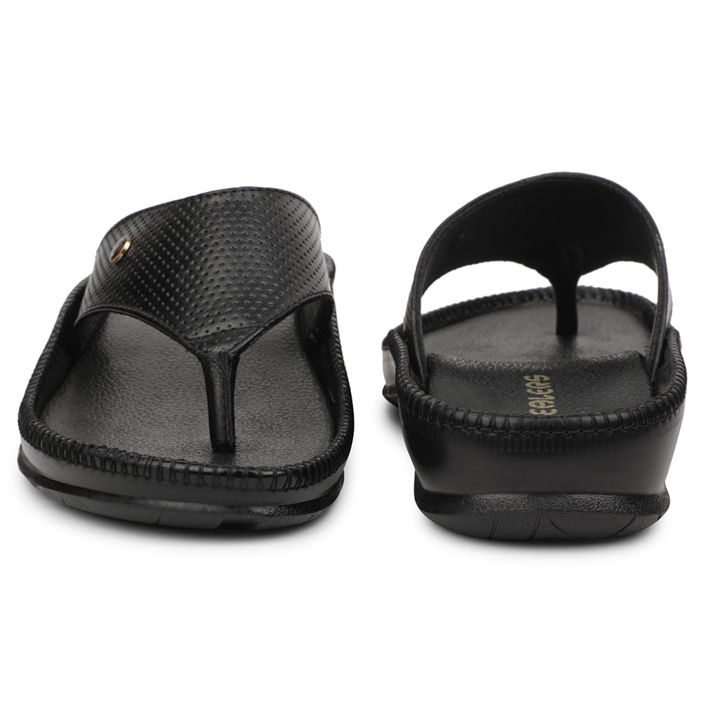 Healers Black Casual Slipper For Men CSS-25 