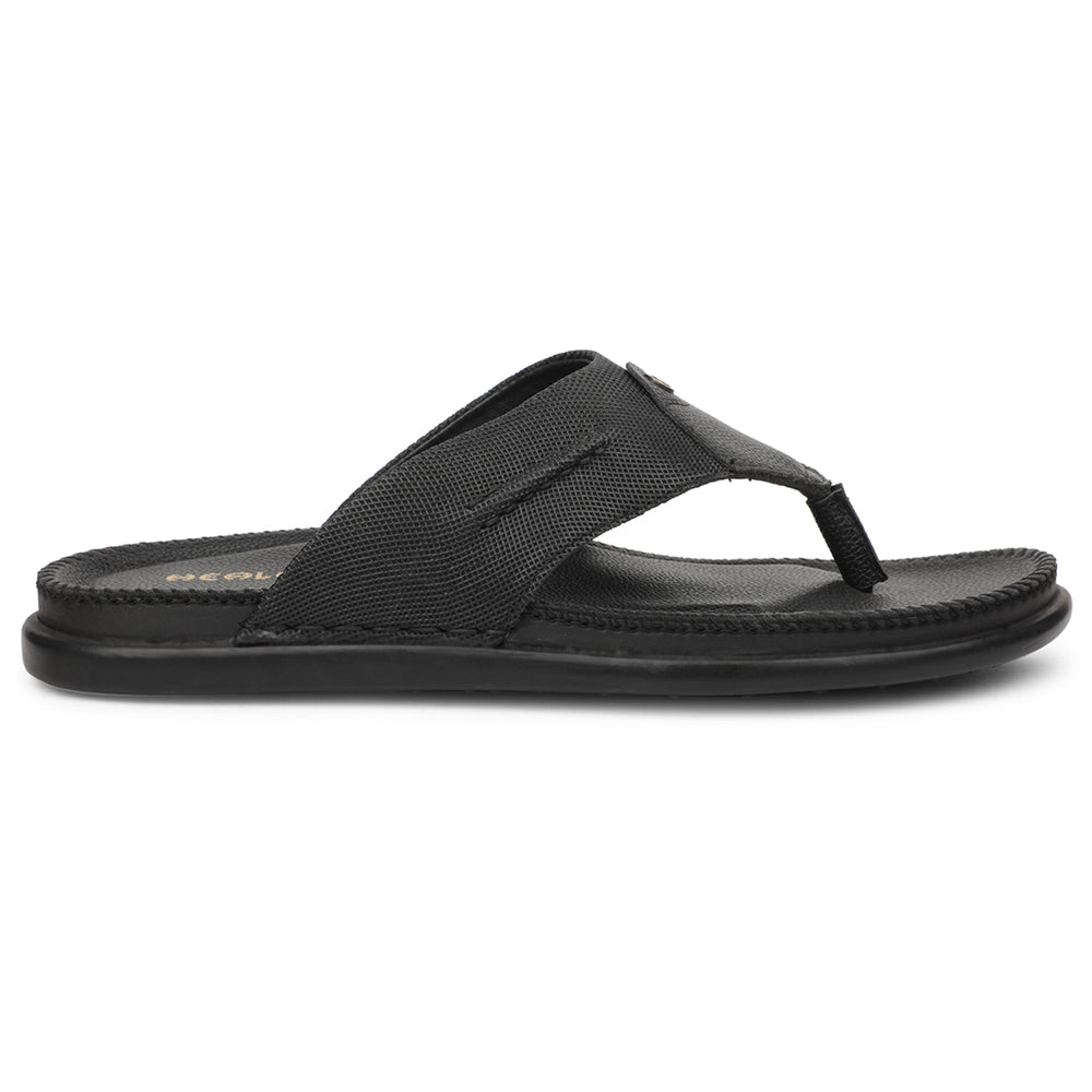 Buy Healers Black Casual Slipper For Men AOL-8 By Liberty