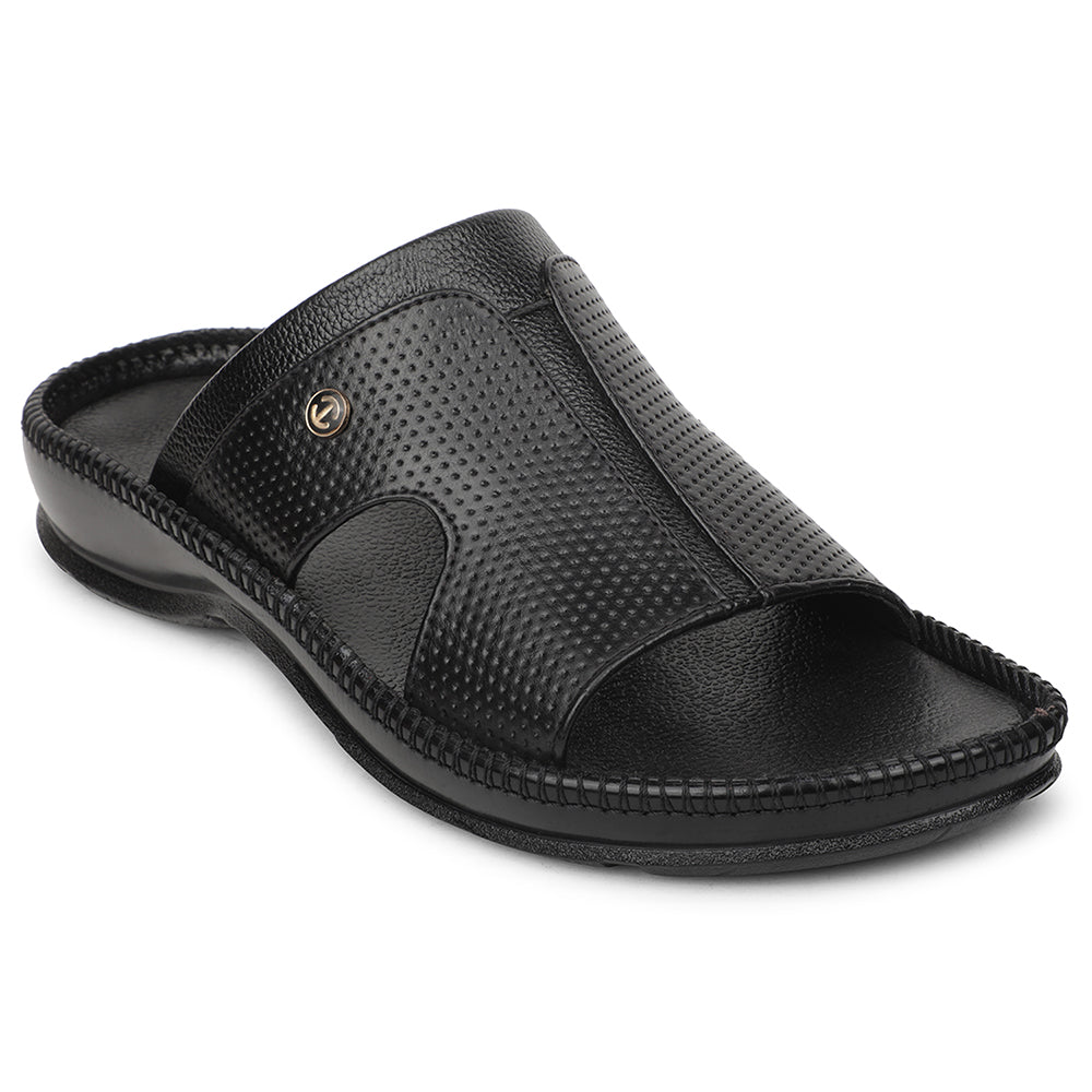Healers Black Casual Slipper For Men CSS-24 