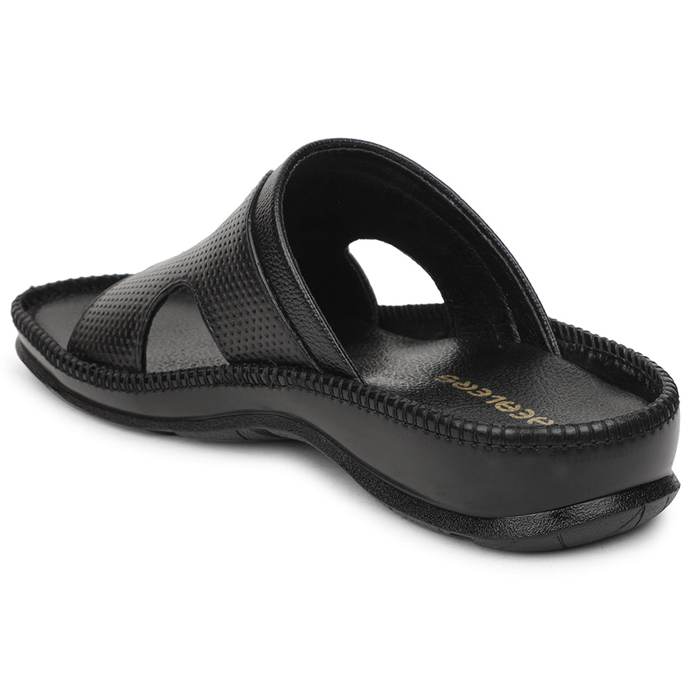 Healers Black Casual Slipper For Men CSS-24 