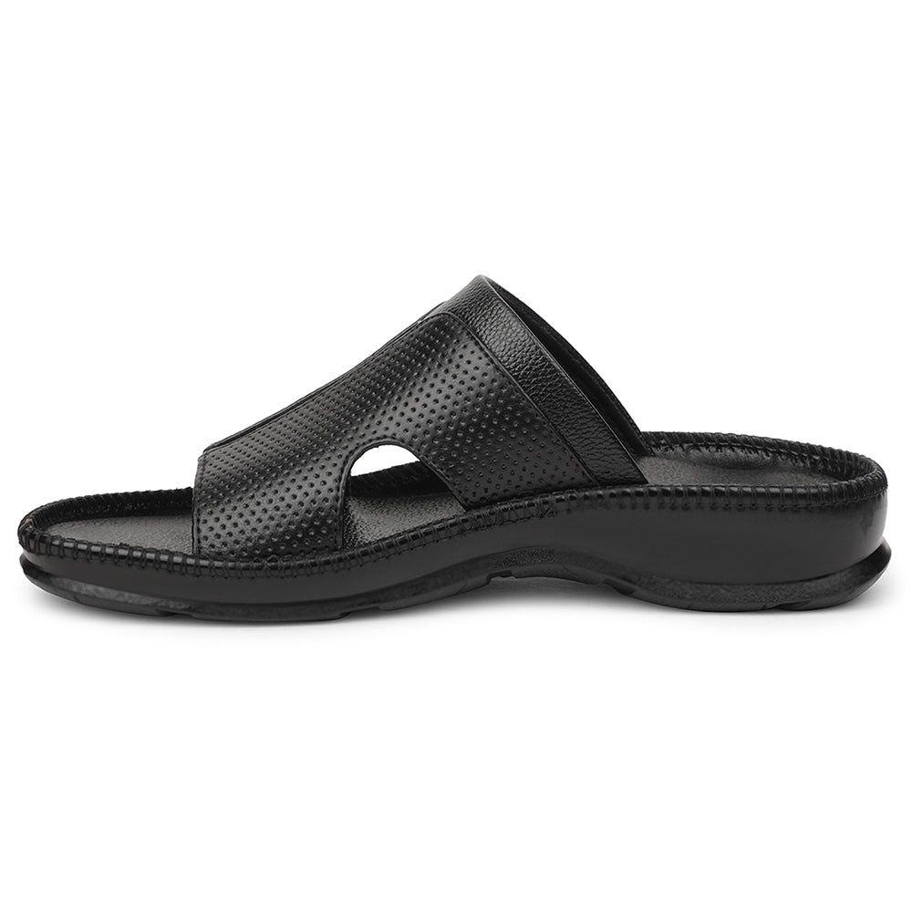 Healers Black Casual Slipper For Men CSS-24 