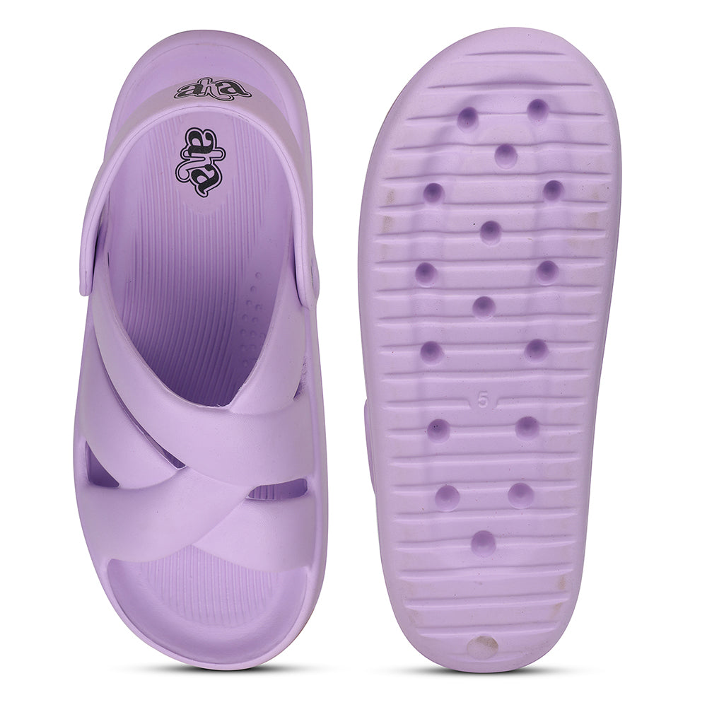 A-HA Purple Casual Slingback Clogs For Women FDL-1 