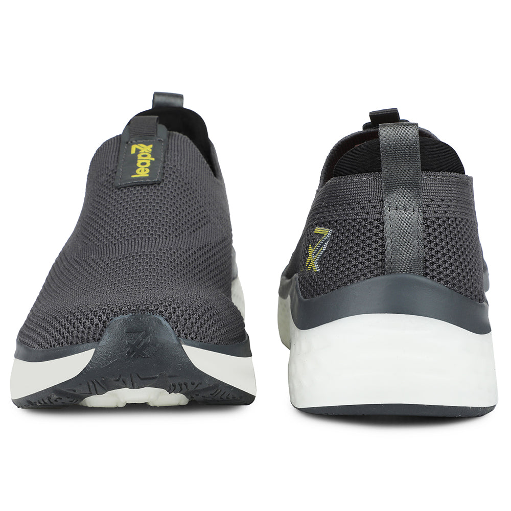 Buy Leap7x Dark Grey Slip-On Walking Shoes For Men NITRUN-2