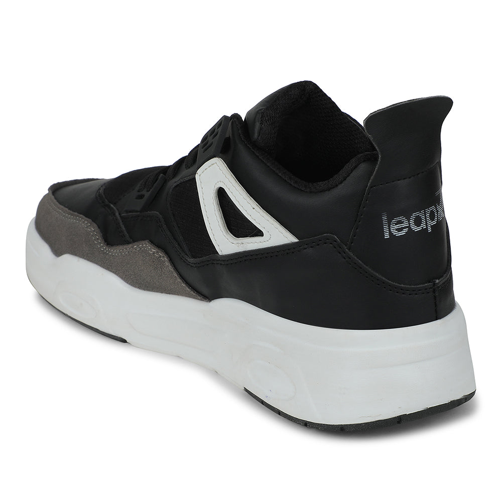Buy Leap7x Black Casual Sneakers For Men RETRO-02 By Liberty