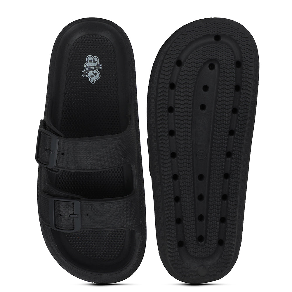 A-HA Black Casual Sandal For Men GMF-07E By Liberty