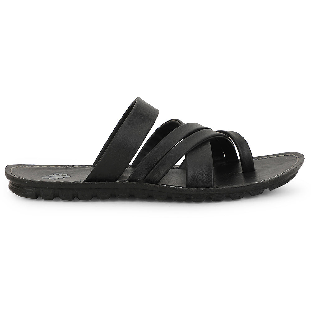 Buy A-HA Black Casual Slipper For Men MPU-56 By Liberty