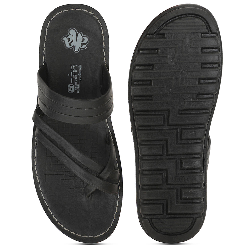 A-HA Black Casual Slipper For Men MPU-52 By Liberty