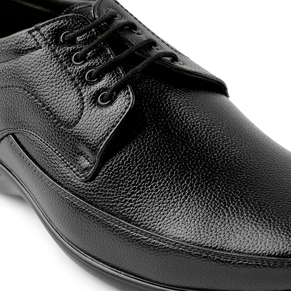 Fortune Black Lacing Formal Derby Shoes For Men HML-5E 
