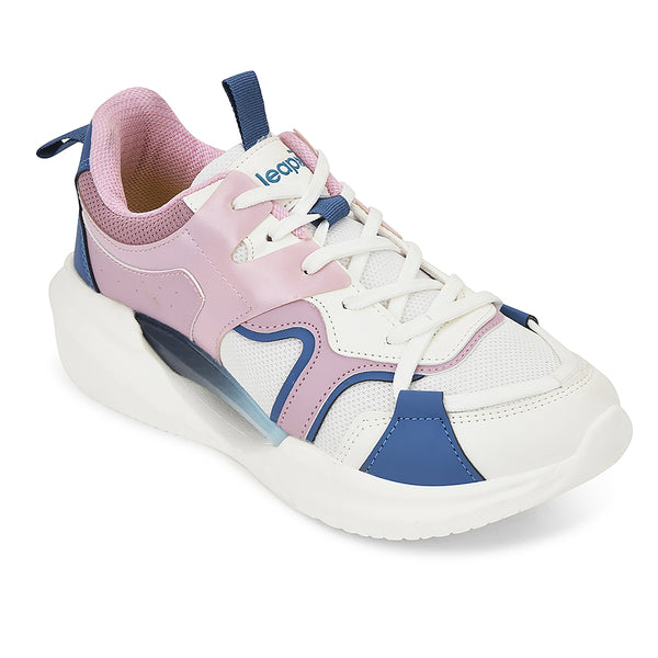 Leap7x Purple Sports Lacing Running Shoes For Kids GAMEON-2EL By Liberty