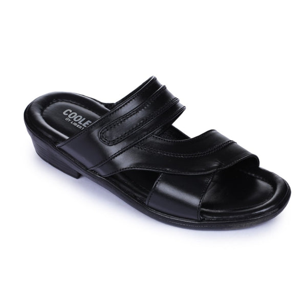 Coolers Casual Black Slippers For Men 7153-37 By Liberty