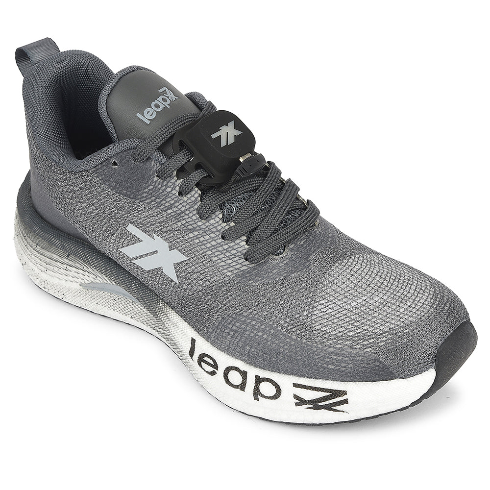 Buy Leap7x Dark Grey Sports Lacing EVA Running Shoes For Men