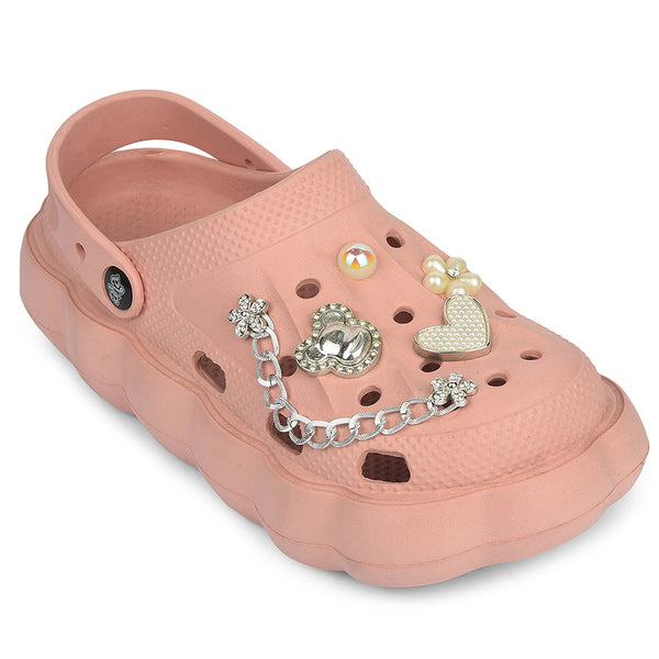 A-HA Peach Casual Sling Back Clogs For Women ZQ-SH-012 By Liberty