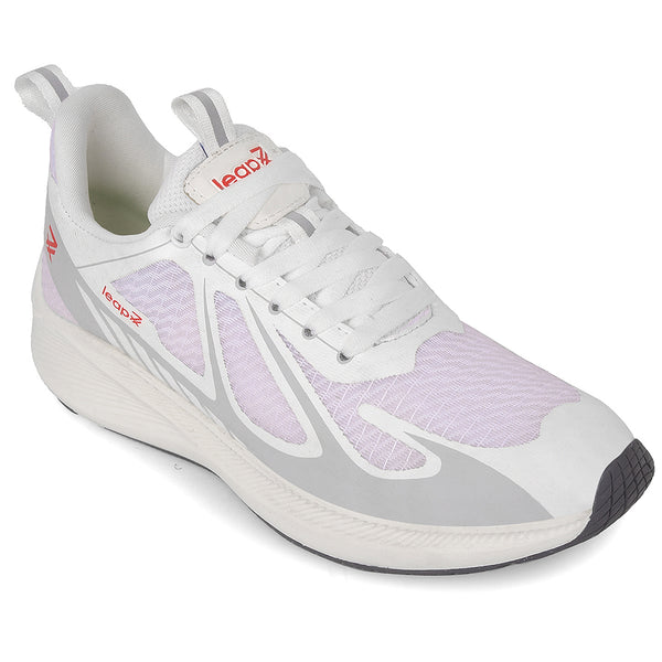 Leap7x White Sports Lacing Running Shoes For Men RUNIER-1E By Liberty