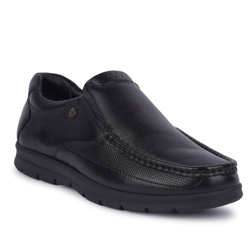 Buy Healers Black Formal Non Lacing Moccasin For Men OSL-22 By Liberty
