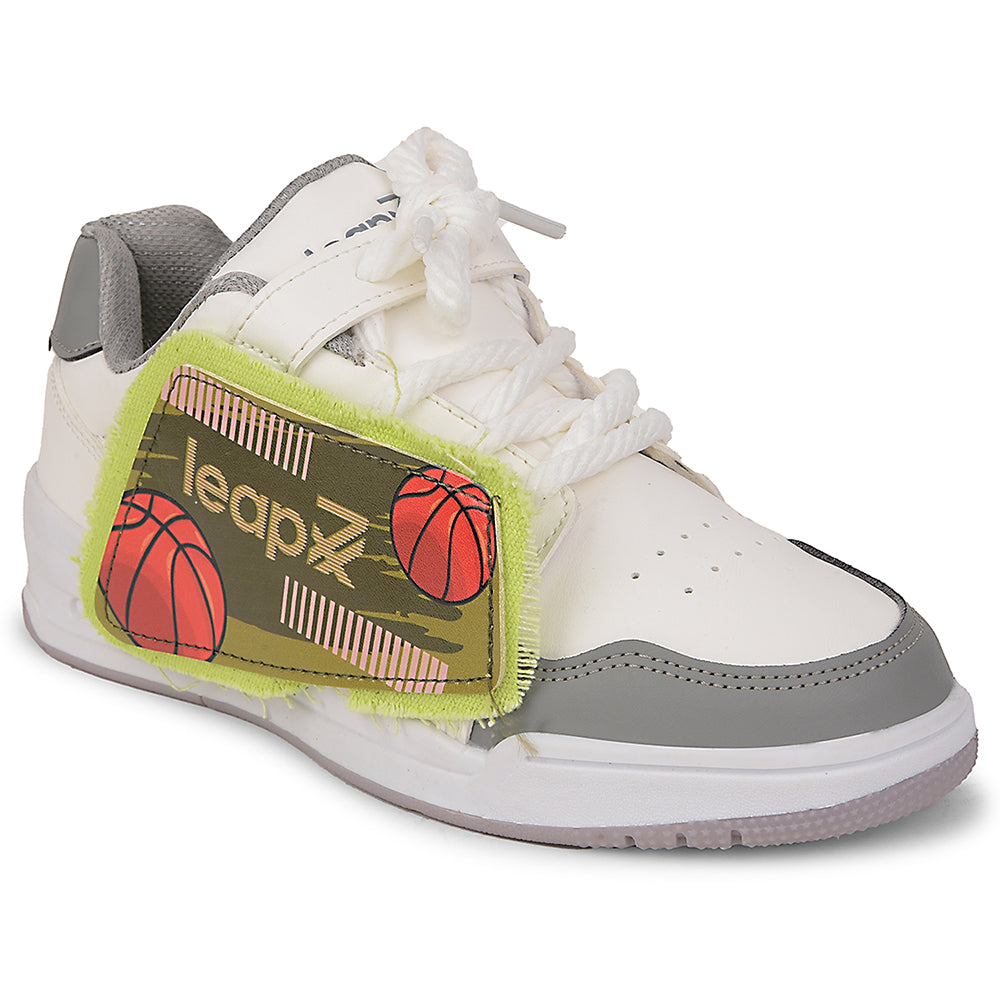 Buy Leap7x Grey Casual Lacing Sneakers For Kids ENVY-2 By Liberty