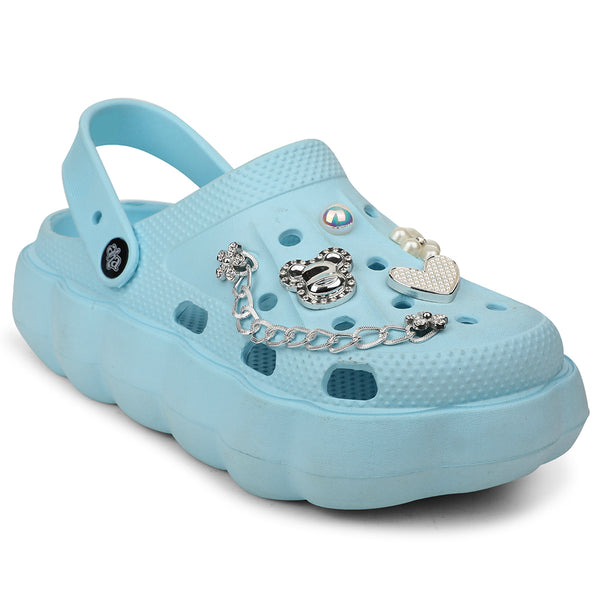 A-HA Sky Blue Casual Sling Back Clogs For Women ZQ-SH-012 By Liberty