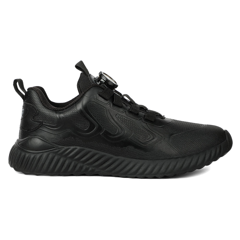 Buy Leap7X Black Sports Non Lacing Slip On Walking Shoes